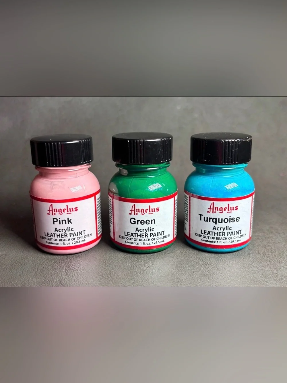 Angels Green Acrylic Leather Paint Bottle